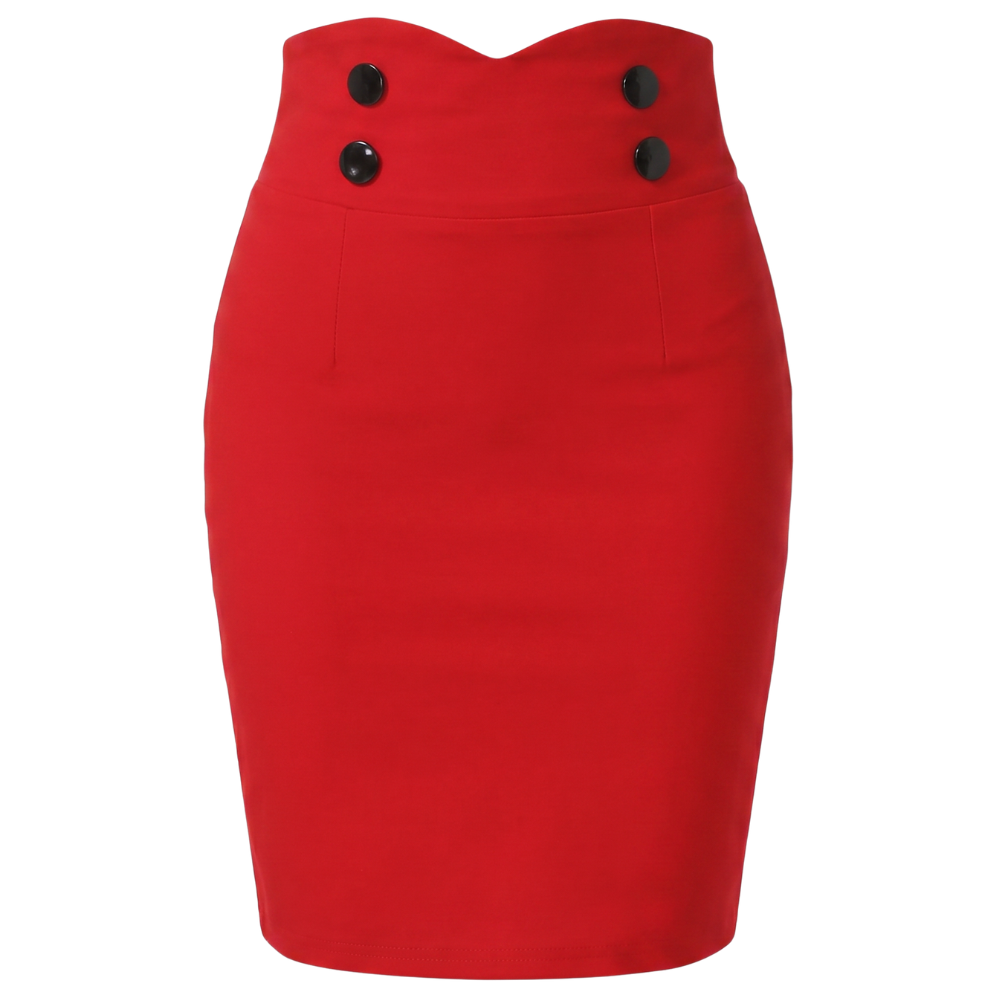 Jupe Rouge Crayon Vintage
