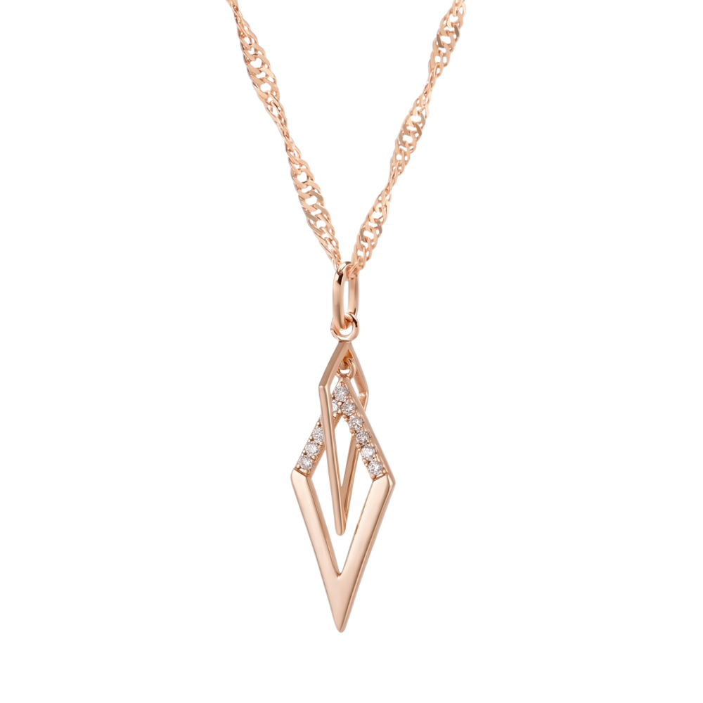 Collier Vintage Pendentif en Losange