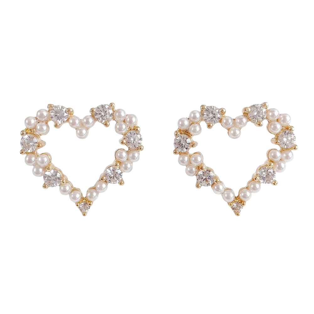 Boucles d'Oreilles Coeur Rétro