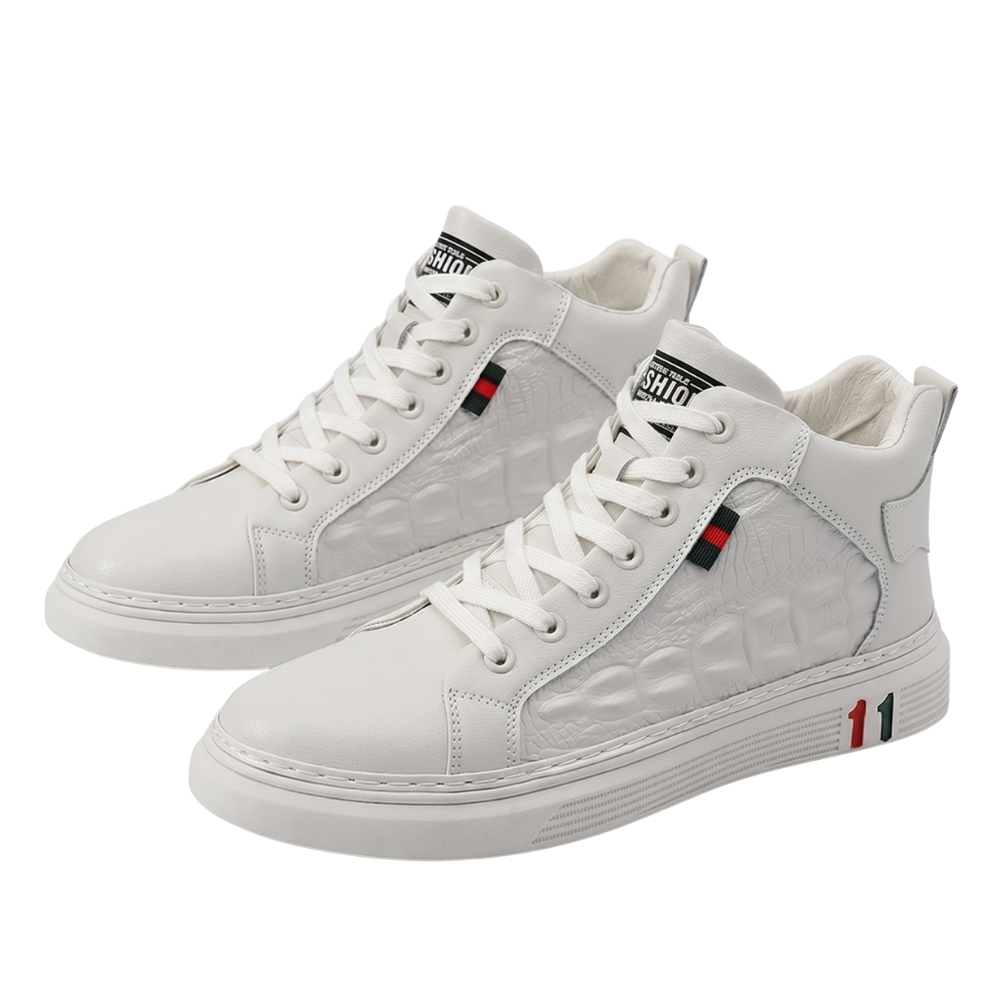Basket Blanche Homme Style Vintage