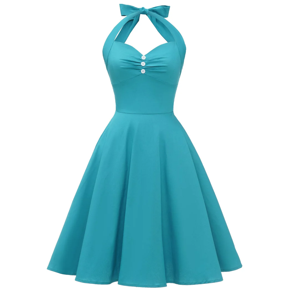 Robe Vintage à Nœud Papillon