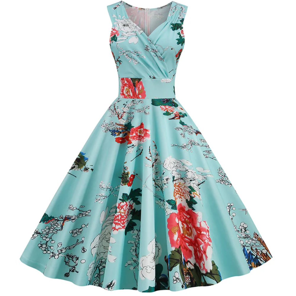 Robe Vintage floral col V