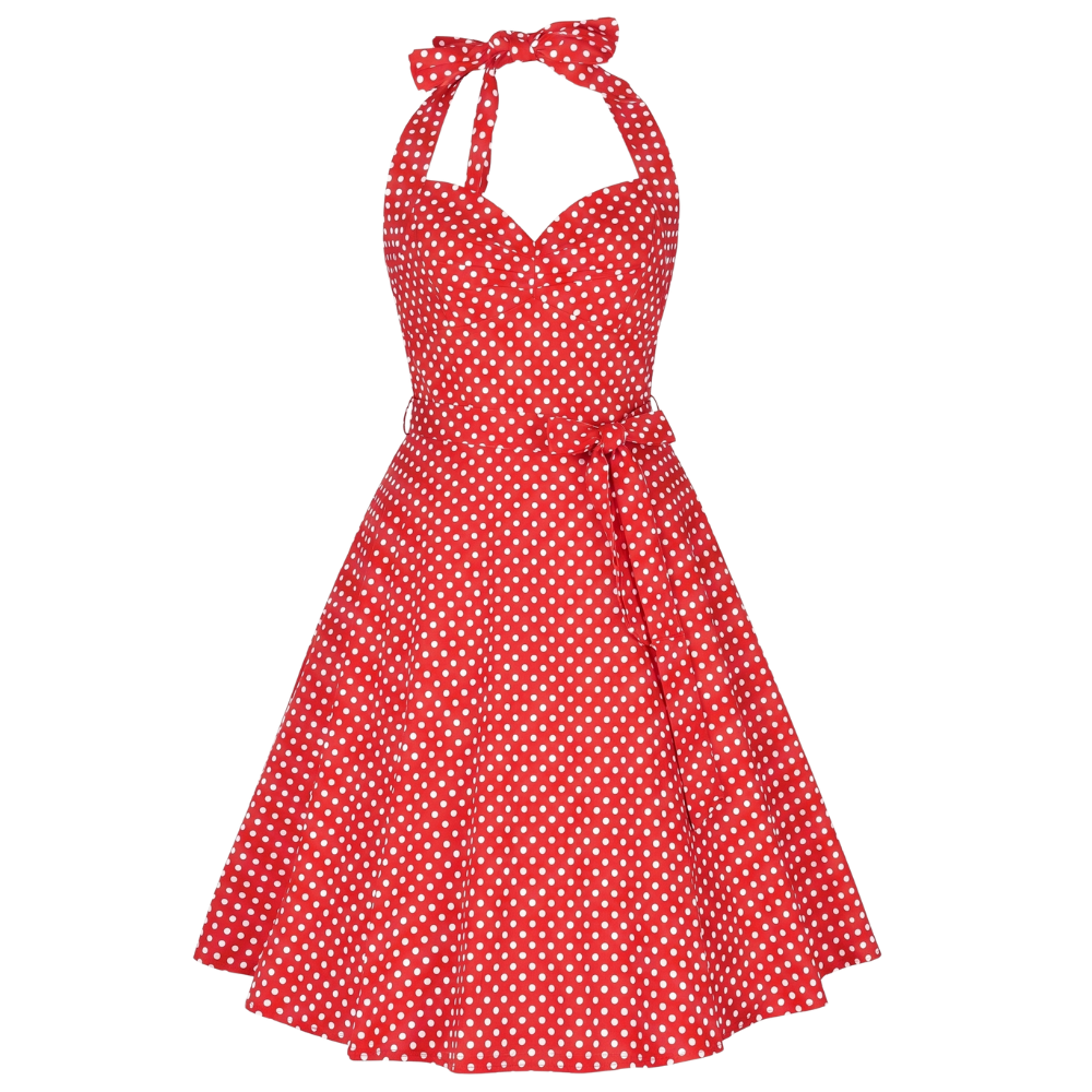 Rouge Pin Up à Pois Années 50