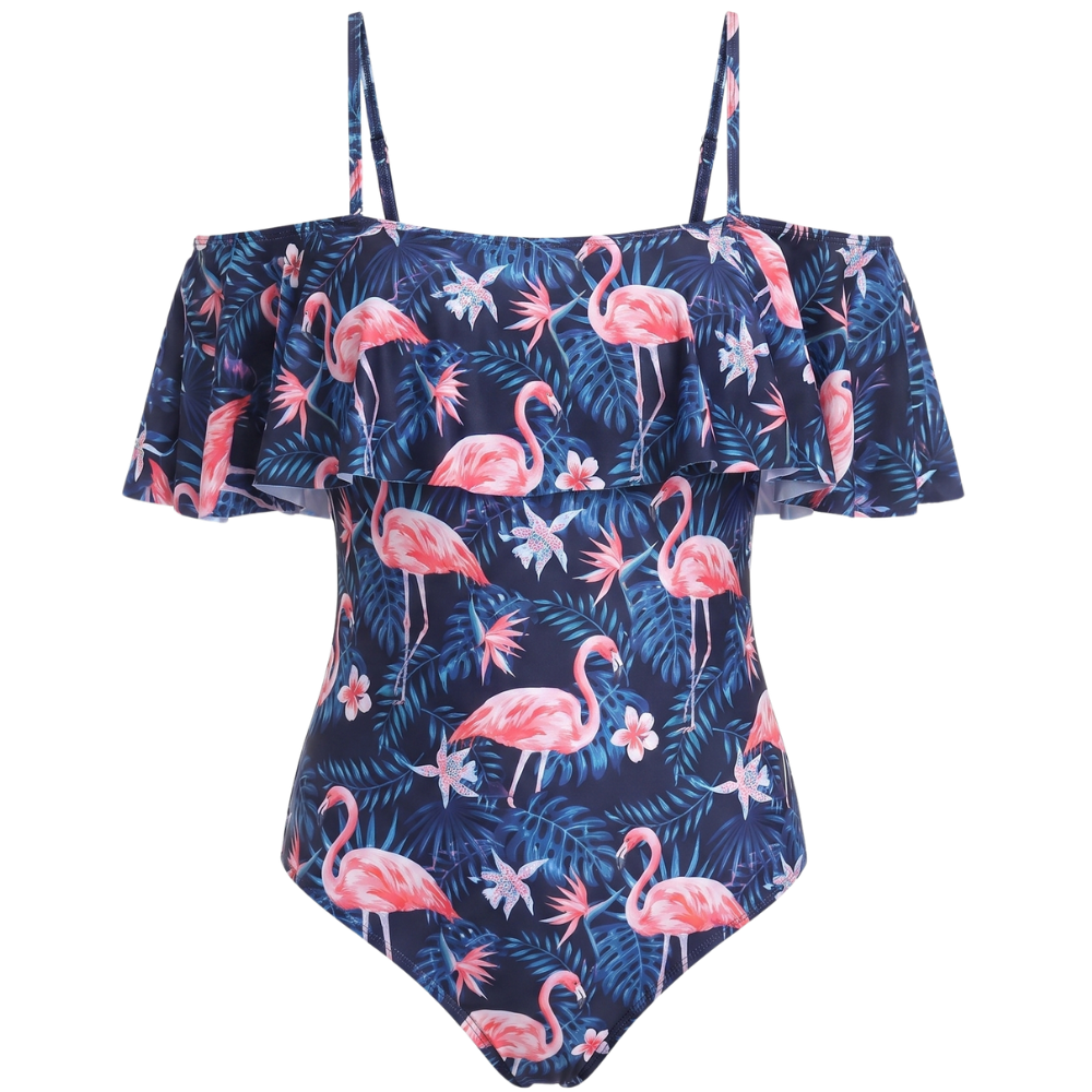 Maillot De Bain Une Pièce Vintage à Volants