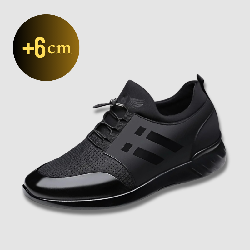 Sneakers Rehaussantes Luxe Noir +6cm