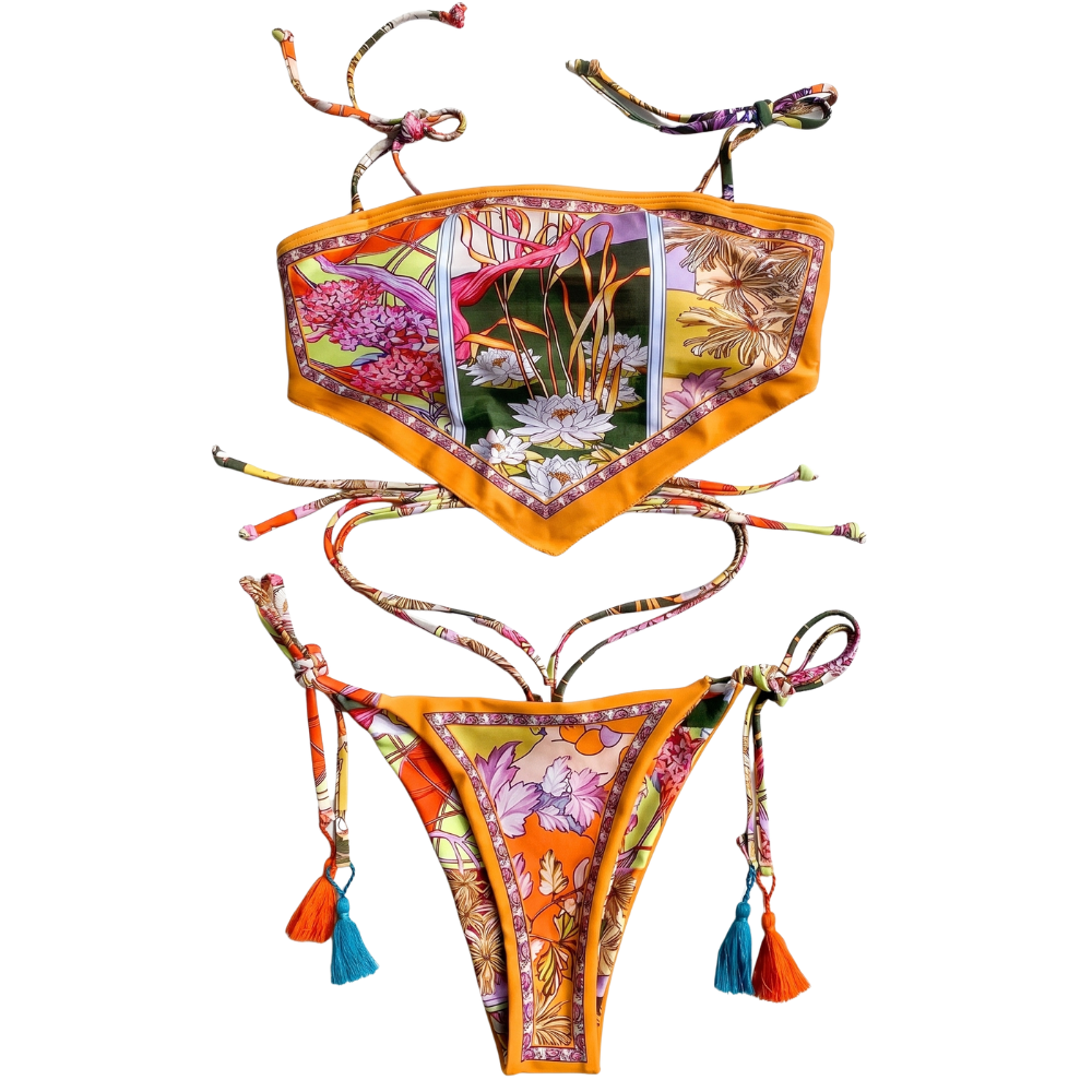 Maillot de Bain Imprimé Rétro