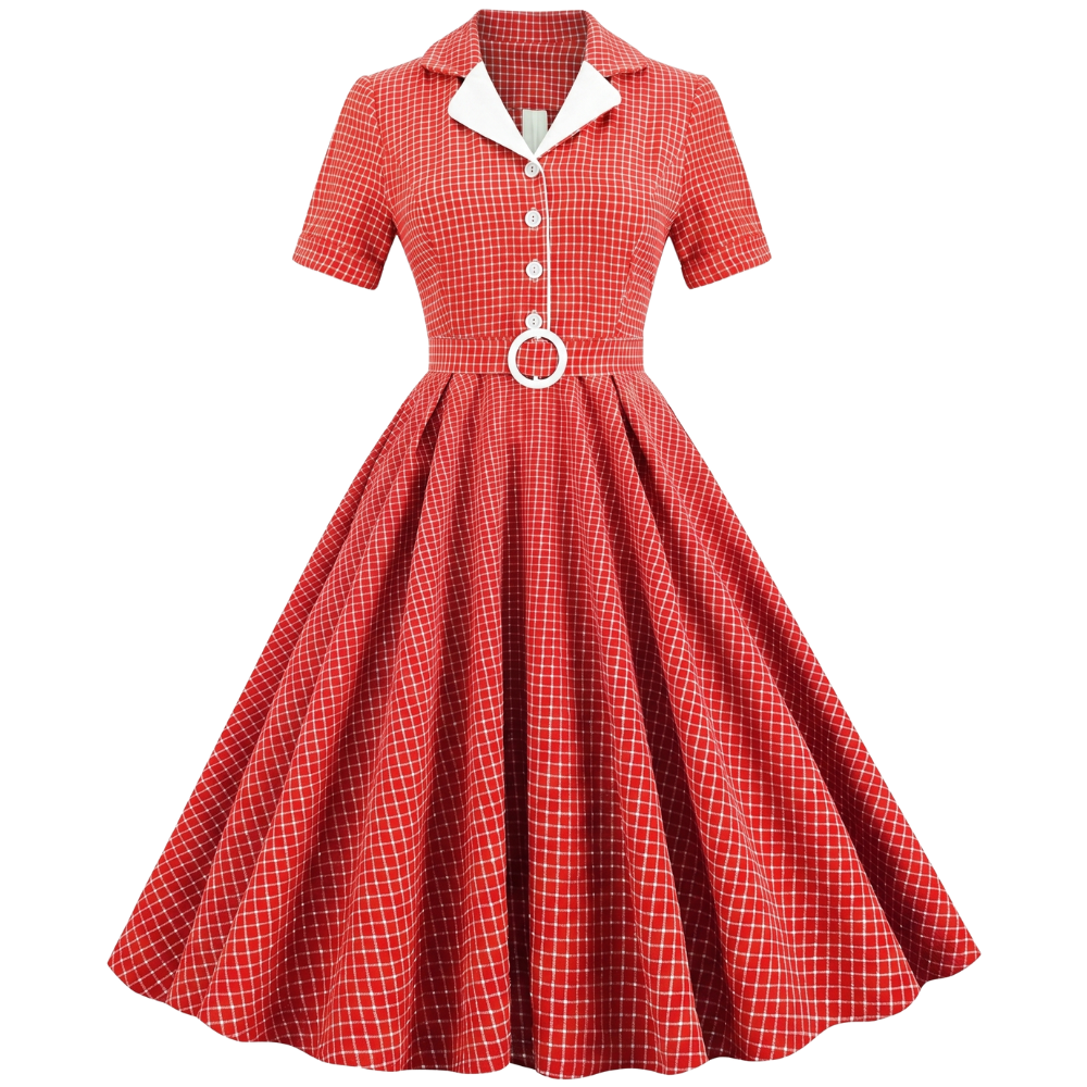 Robe à Carreau Vintage Style 50's