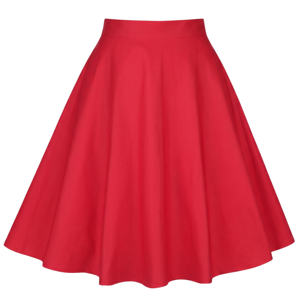 Jupe Vintage Patineuse Rouge Unie