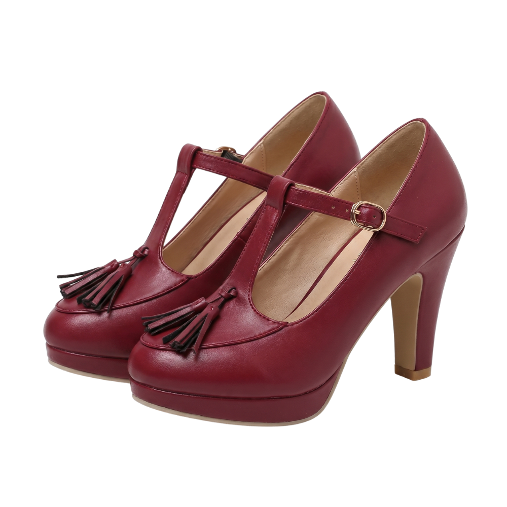 Escarpin Vintage à Pompons