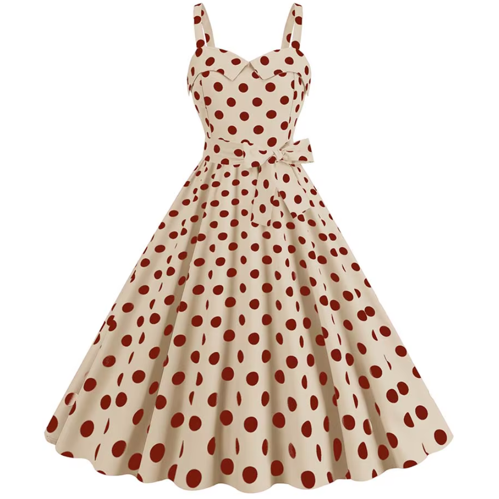 Robe Pin Up Elégante à Pois