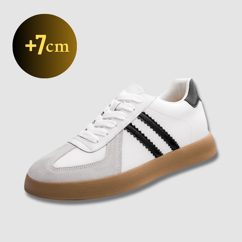 Sneakers Rehaussantes Cuir Premium +7cm