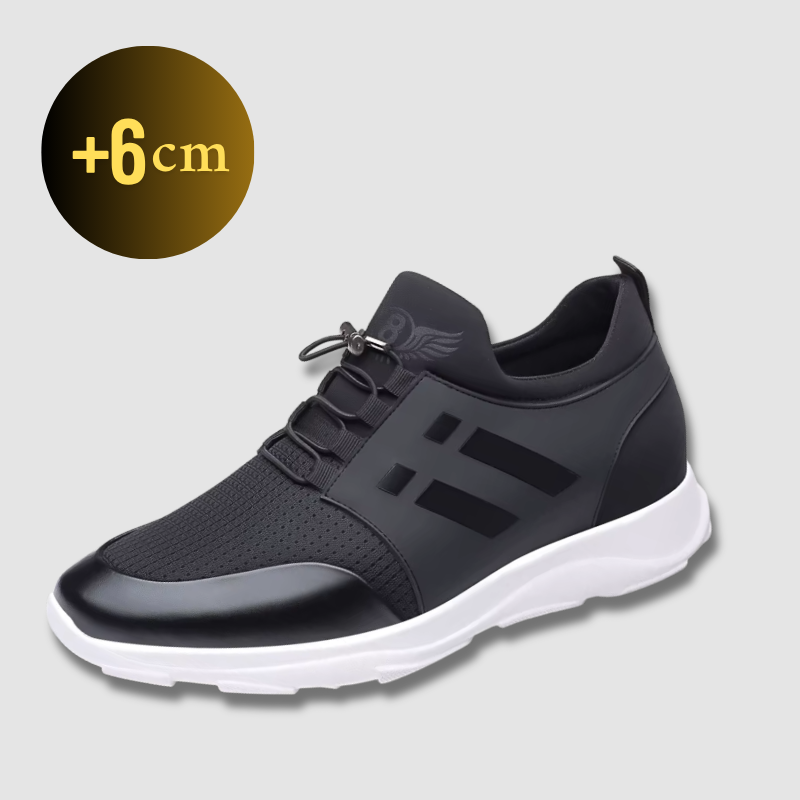 Sneakers Rehaussantes Luxe Noir +6cm