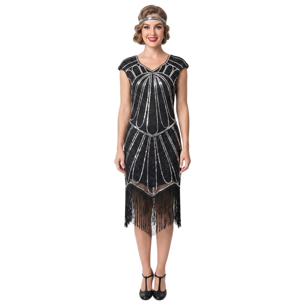 Robe Charleston Année 20 Argent