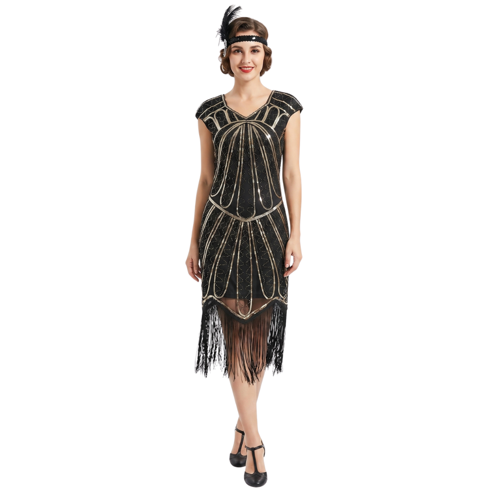 Robe Charleston Année 20 Or