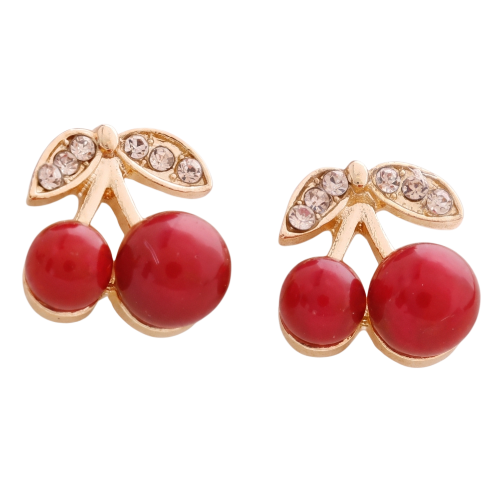 Boucle D’Oreille Cerise Vintage