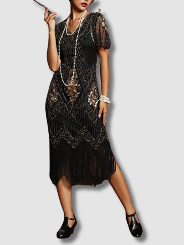 Robe Gatsby Le Magnifique Noire et Or
