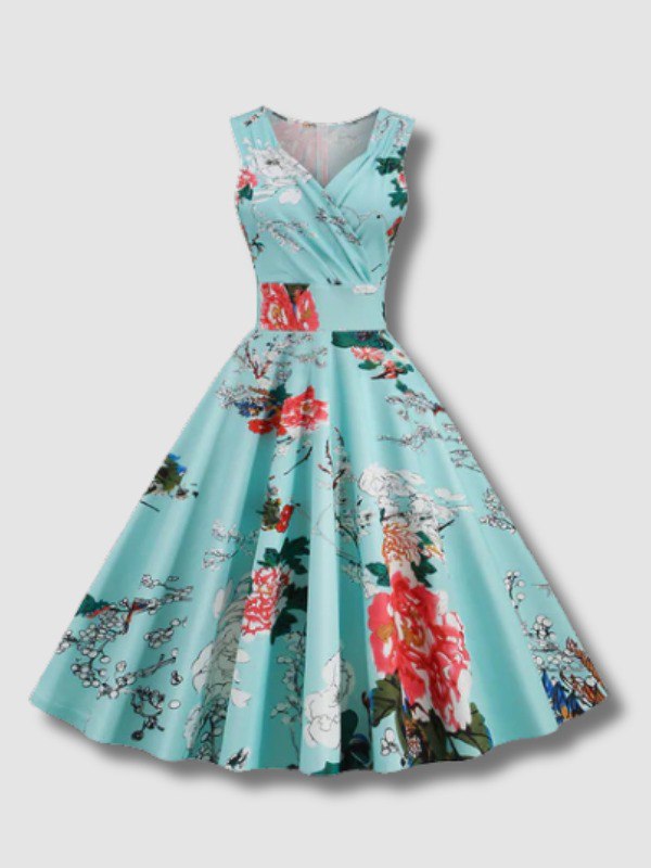 Robe Vintage floral col V