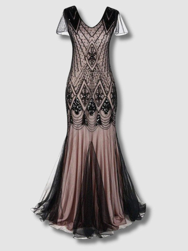 Robe Gatsby Longue Haute Couture Rose