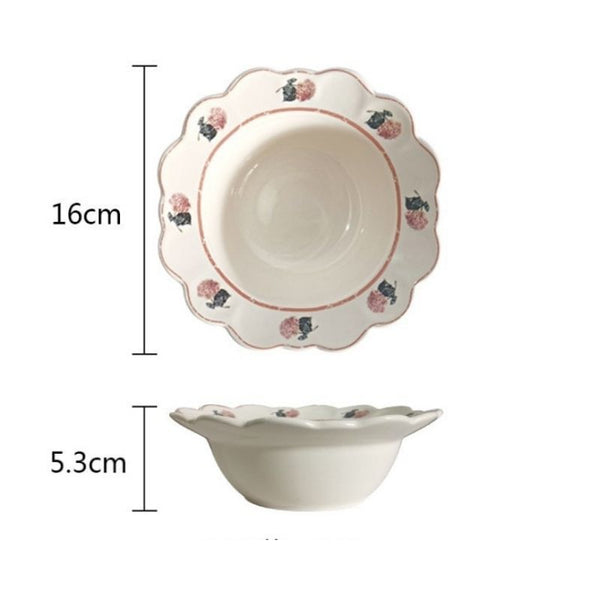 Porcelaine De Dresden Assiette Ajouré Décor Peint à La