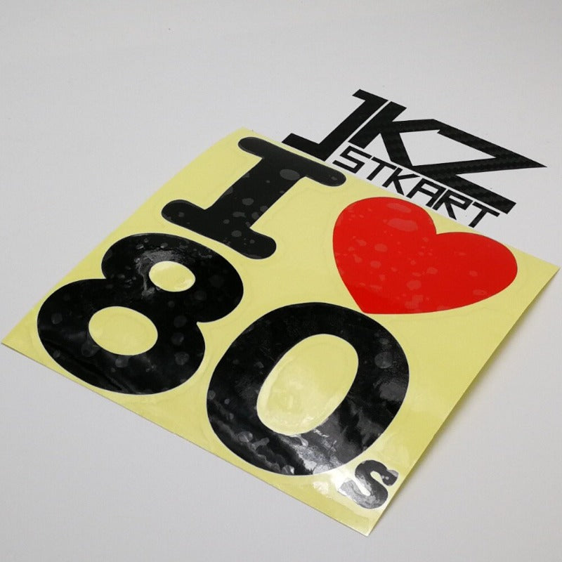 I LOVE HEART 80s Sticker