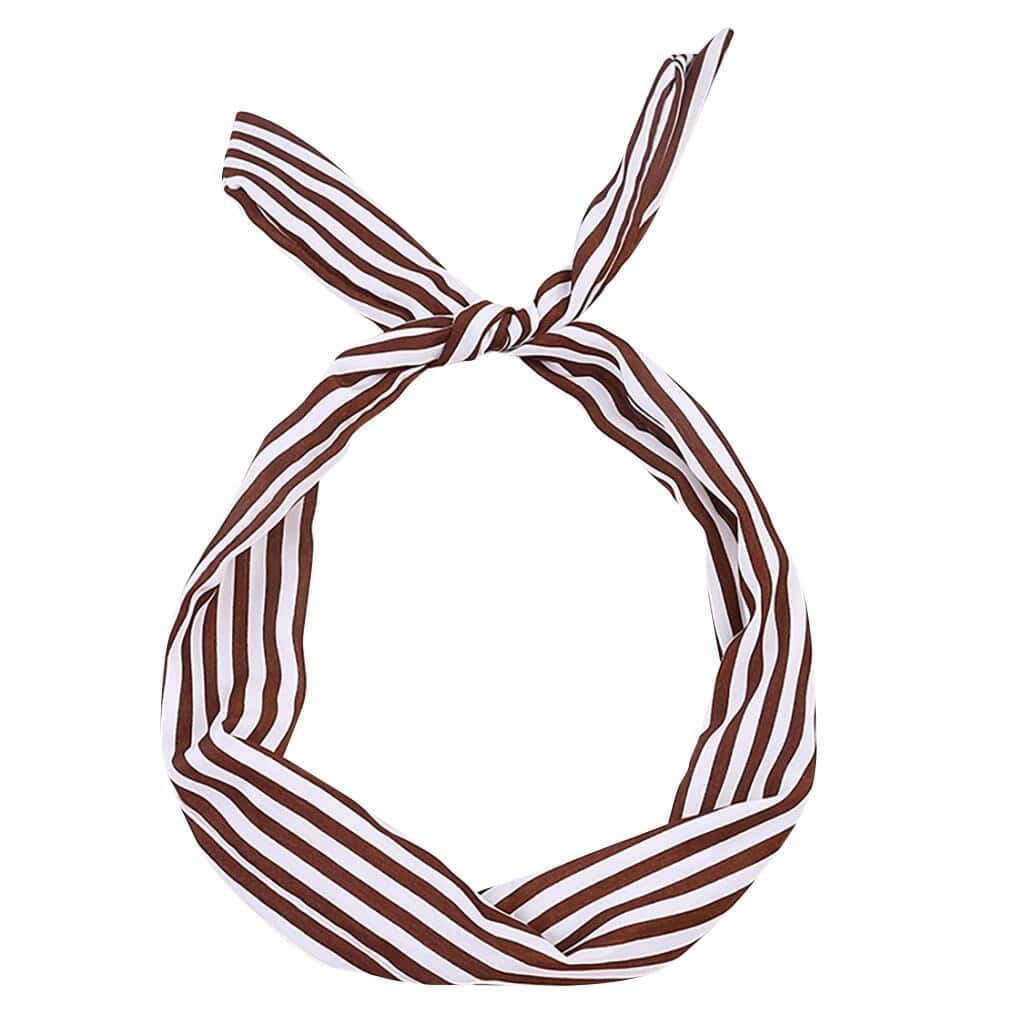 Vintage Brown Stripe Headband