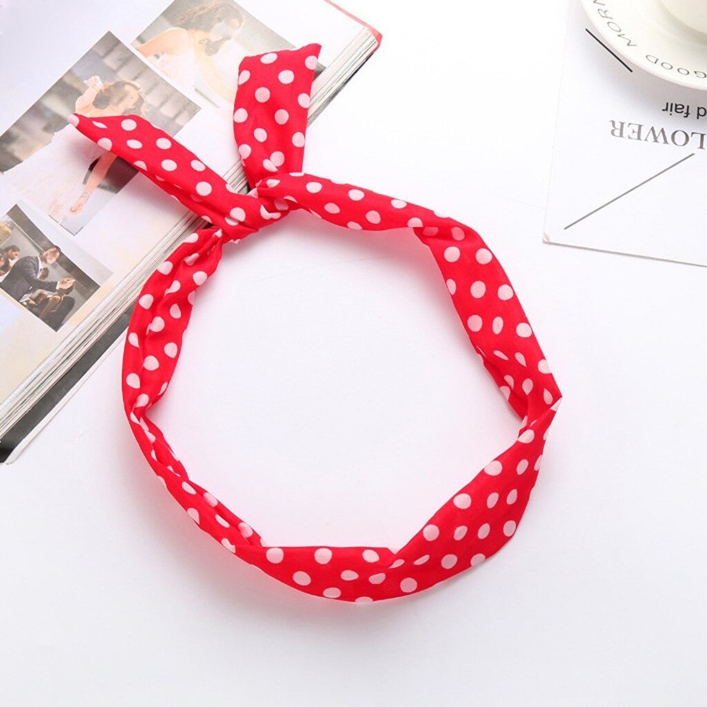 Vintage Red Polka Dot Headband