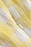 Robe Jaune Plaid des années 1950