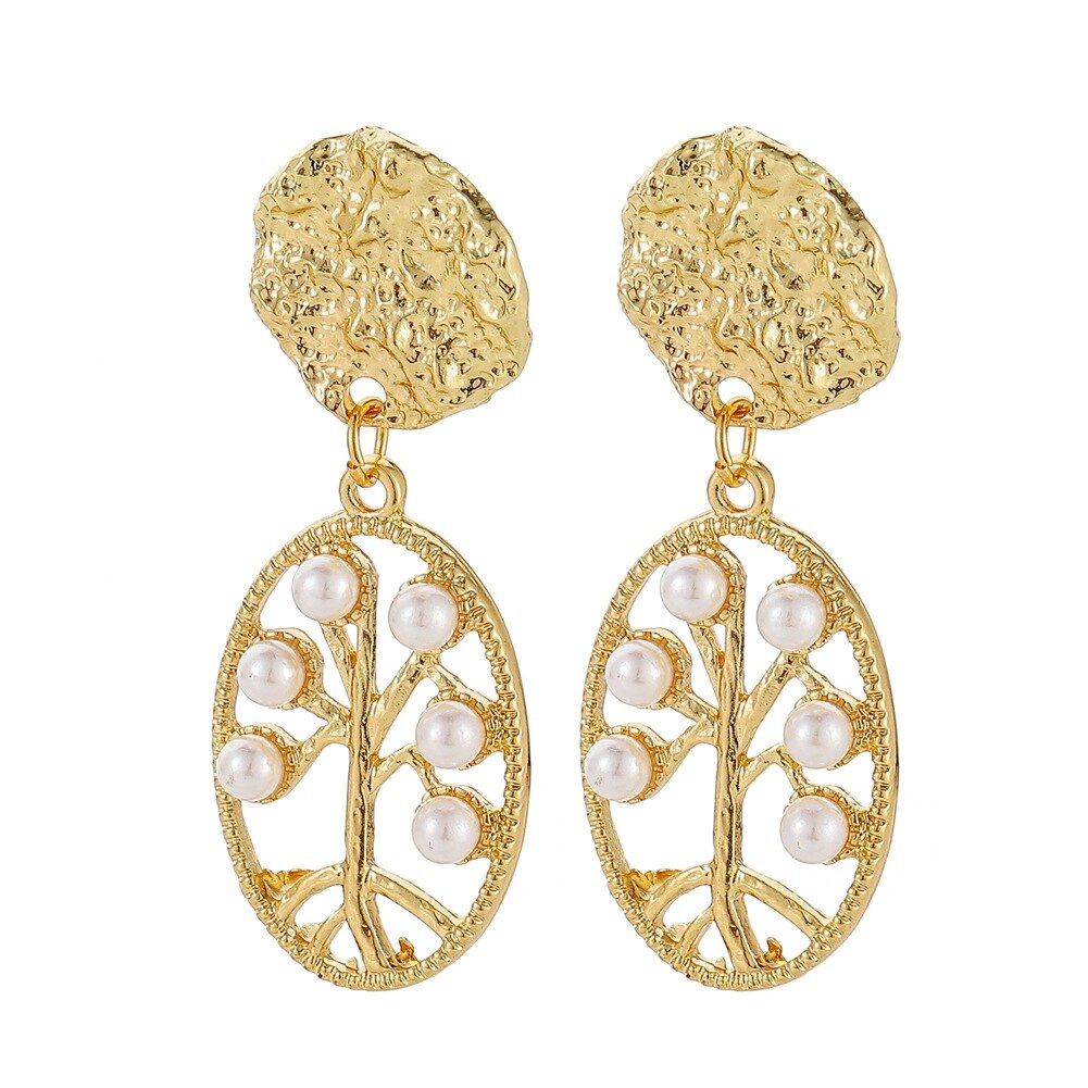 Boucles d'Oreilles Vintage dorées