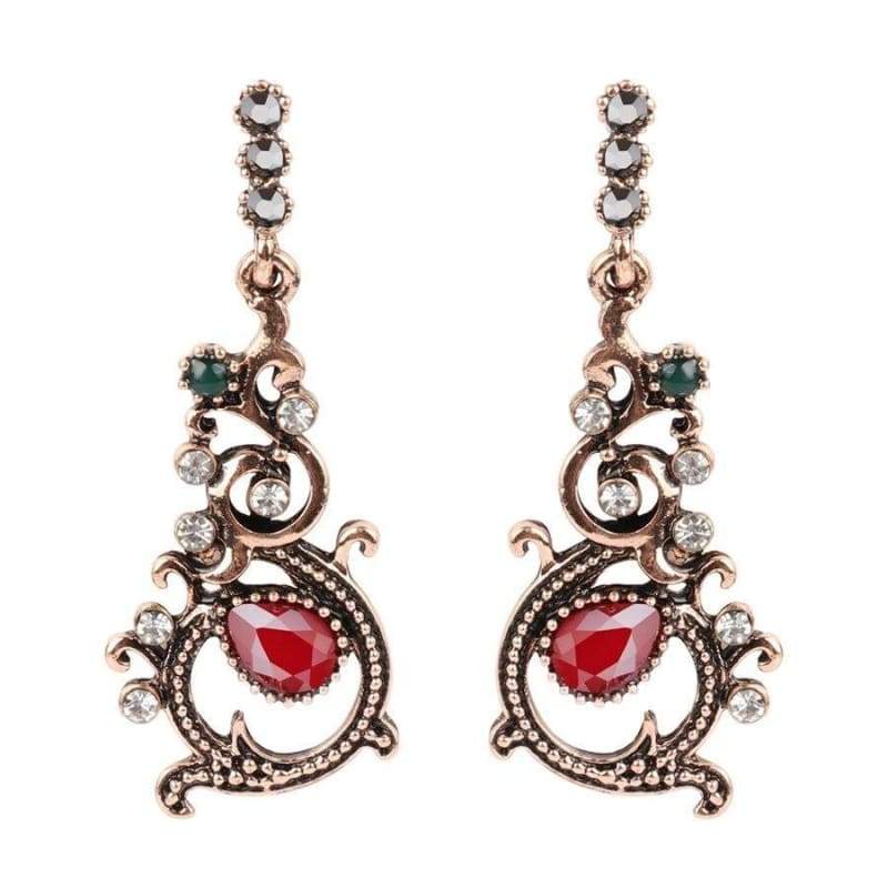 Boucle D'Oreille Vintage Or Antique