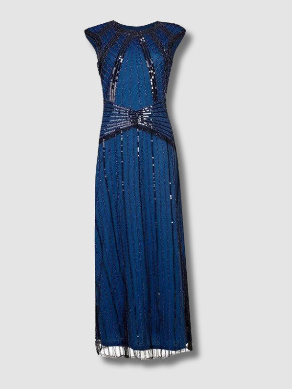 Robe Gatsby Longue Marine Chic