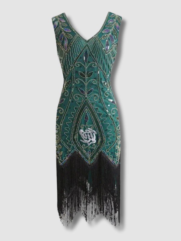 Robe Gatsby Plume Verte