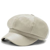 Casquette Gavroche Cuir Vintage Femme