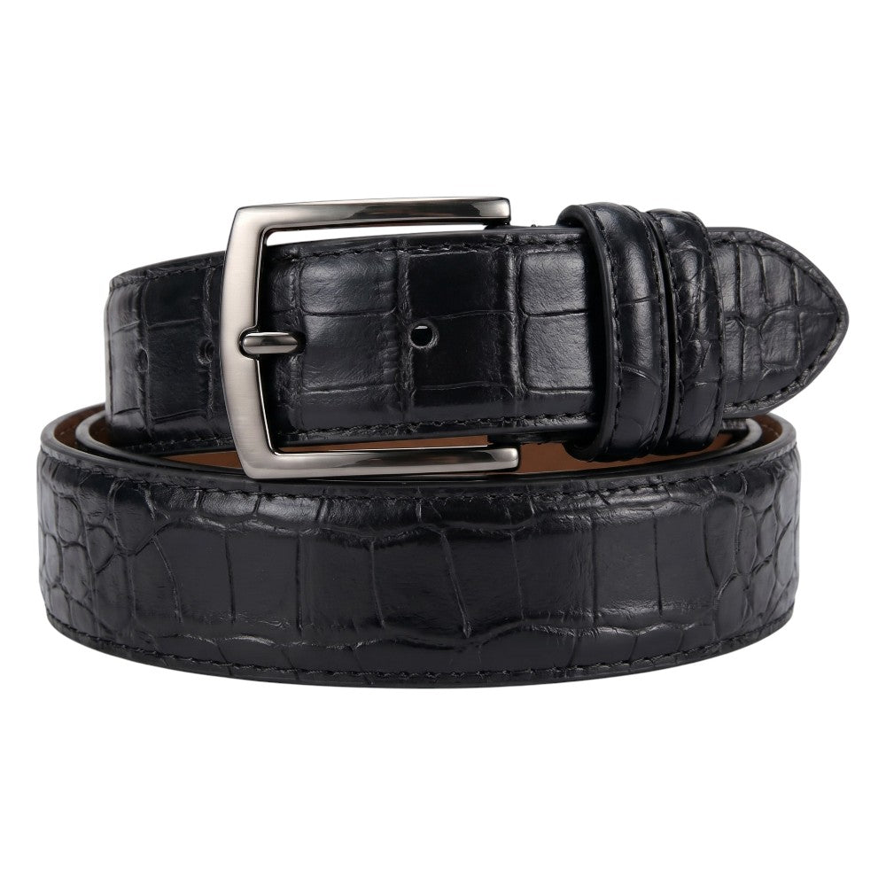 Ceinture Cuir PU Grain Crocodile