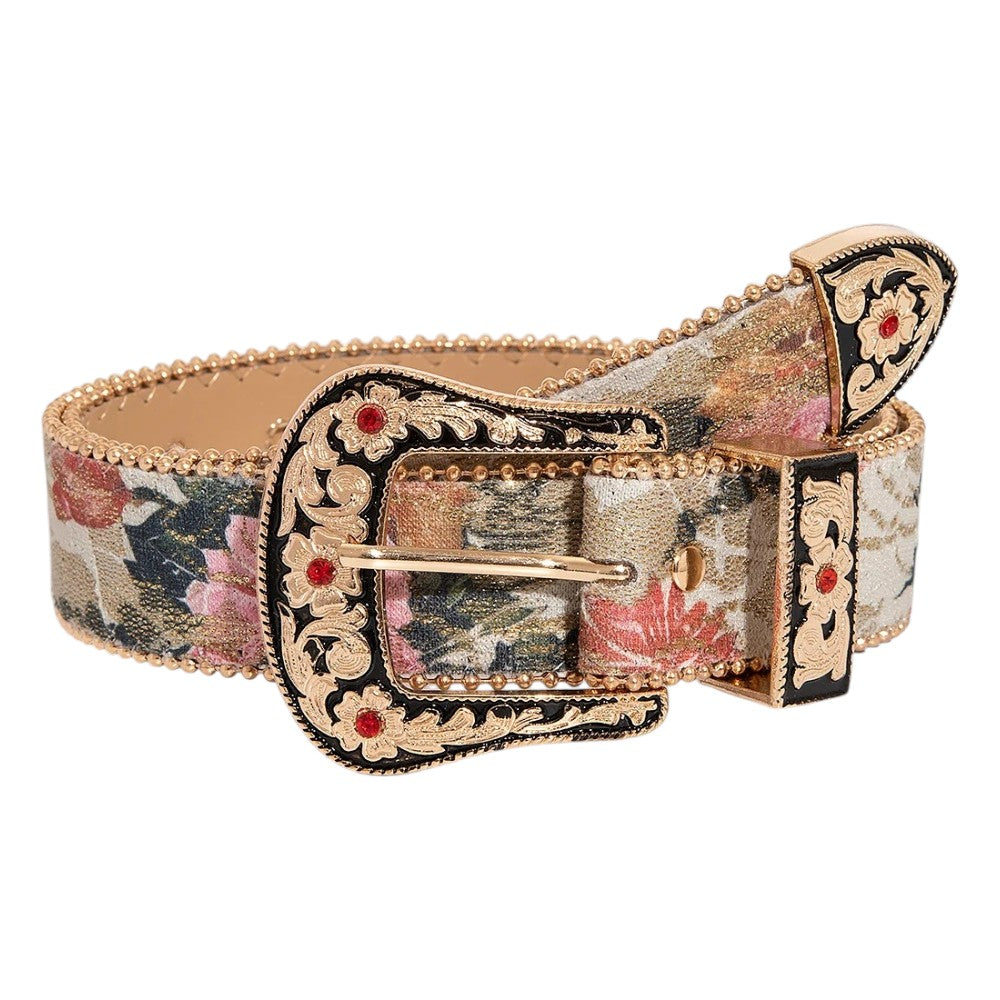 Ceinture Femme Broderie Florale