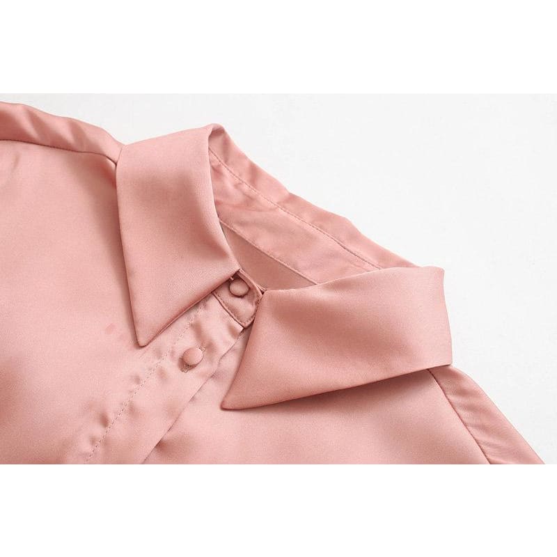 Chemise Vintage Chic Rose Unie