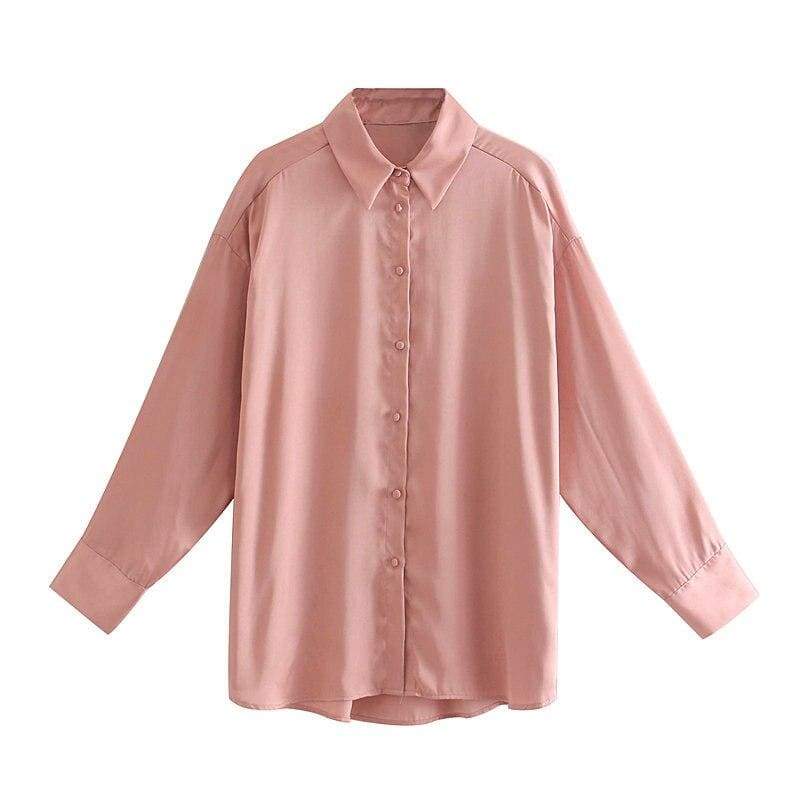 Chemise Vintage Chic Rose Unie
