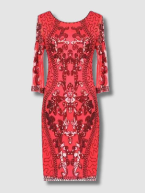 Robe De Soirée Style Gatsby Rouge