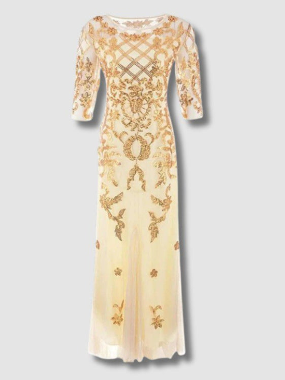 Robe Années 20 Ivoire Vintage