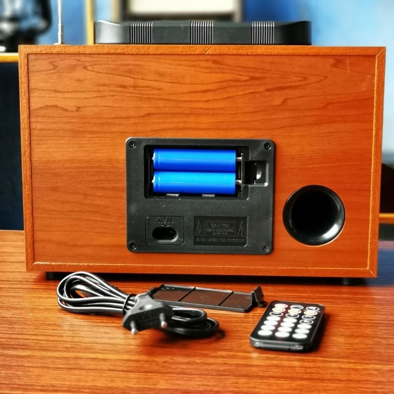 Radio Bluetooth Rétro,en Bois de Noyer,avec Radio FM Vintage,20W