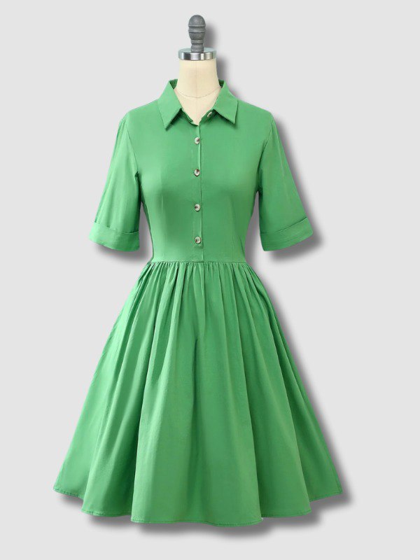 Robe Plissée Vintage des années 1950