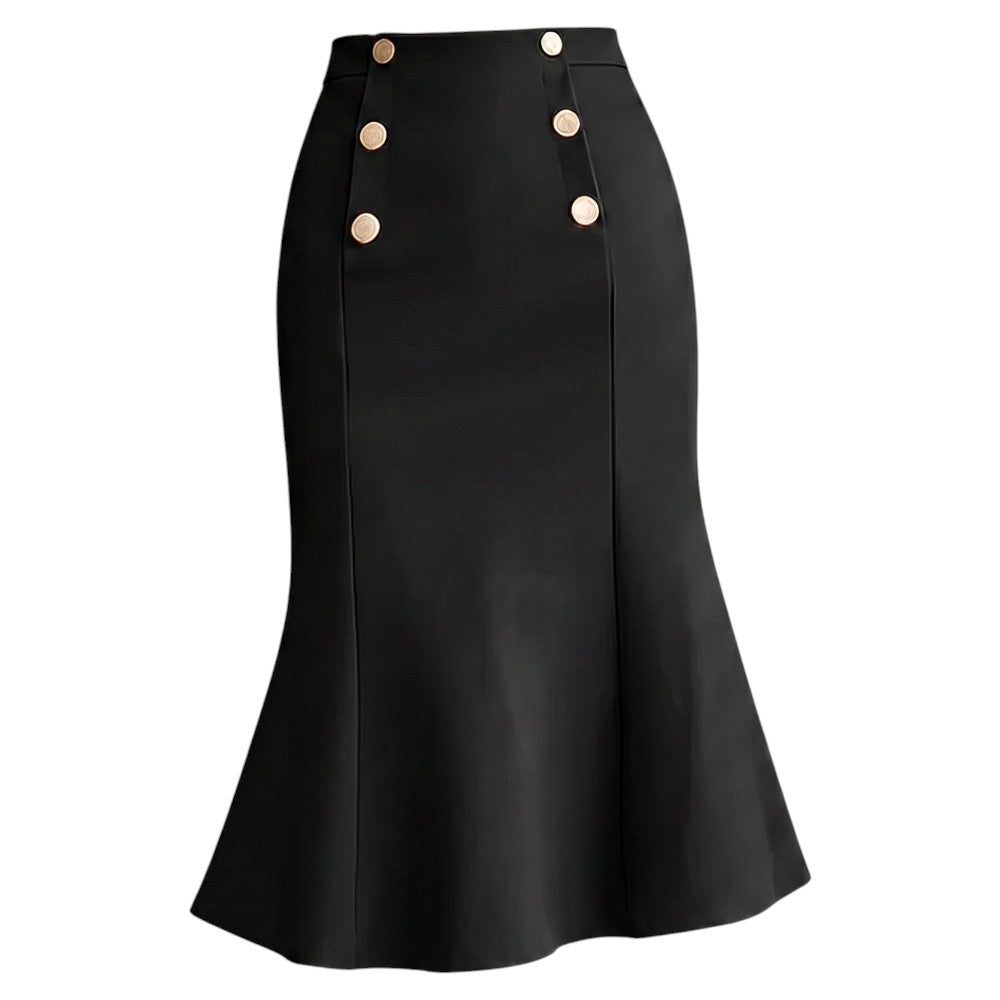 Jupe Sirène Taille Haute Vintage