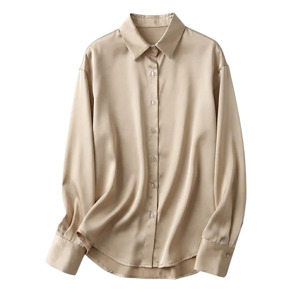 Chemise Vintage Femme Satiné