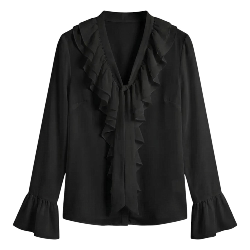 Blouse Cascade Col V Noué