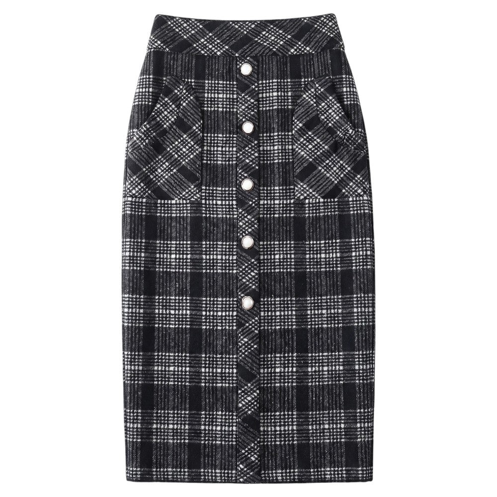 Jupe Crayon Mi-Longue Taille Haute