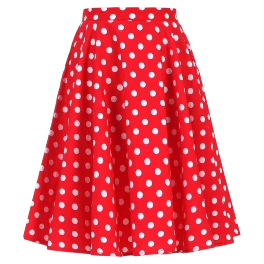 Jupe Vintage Rouge Polka Dots