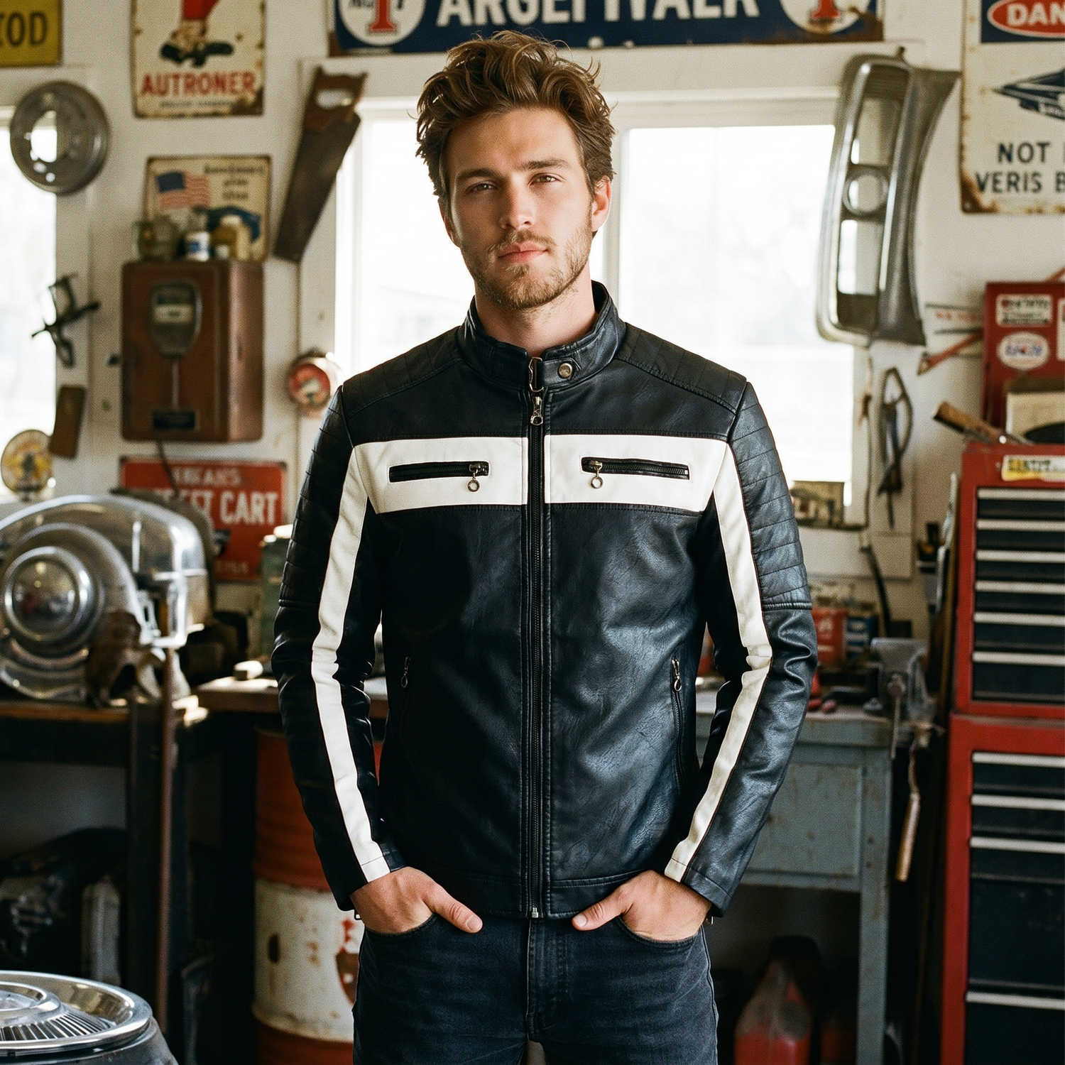 Blouson Motard Retro
