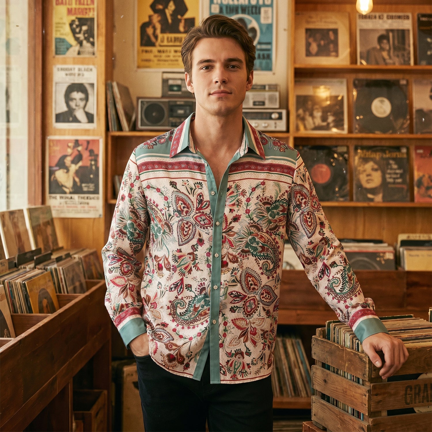 Chemise Elégante Rétro Vintage