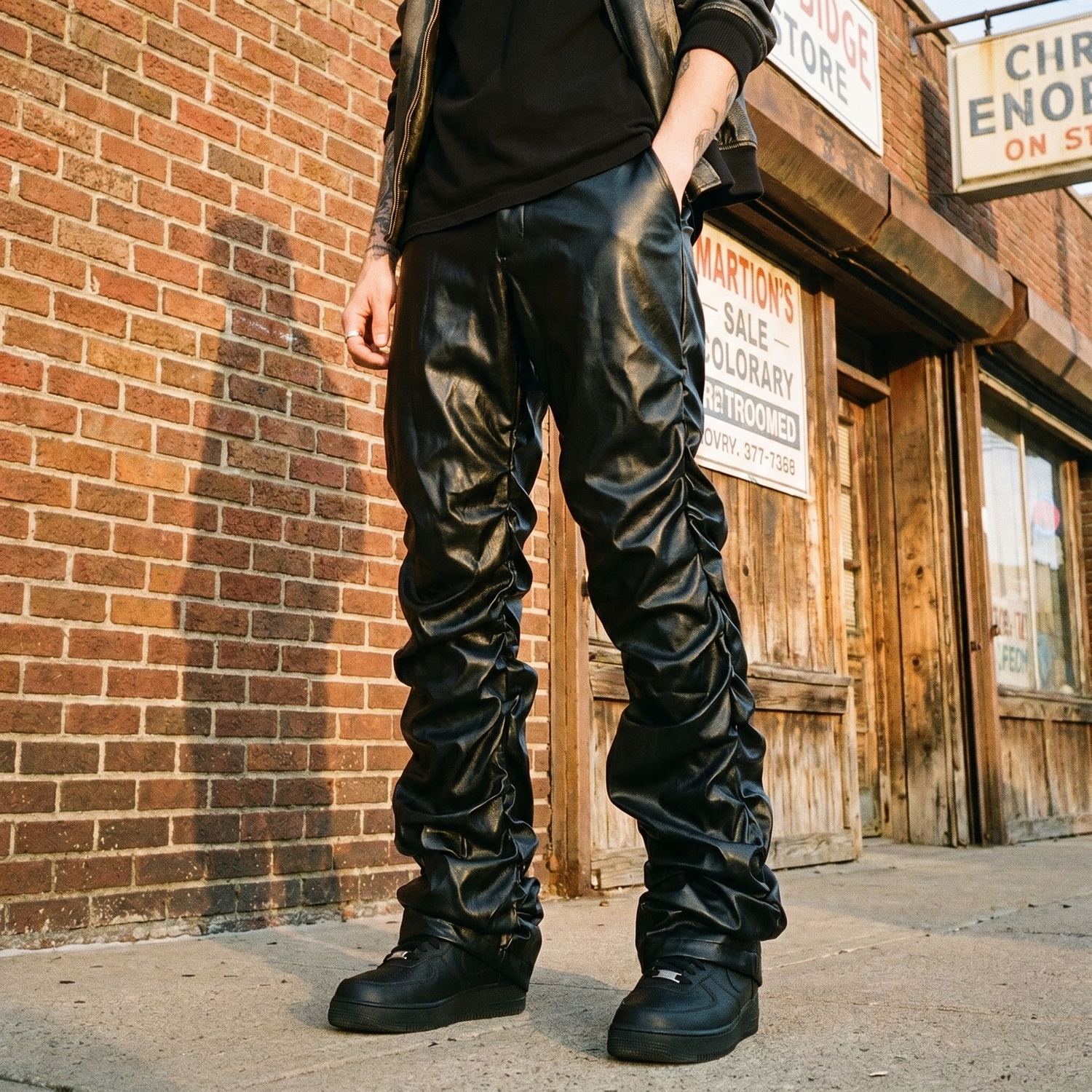 Pantalon Cuir Homme Vintage