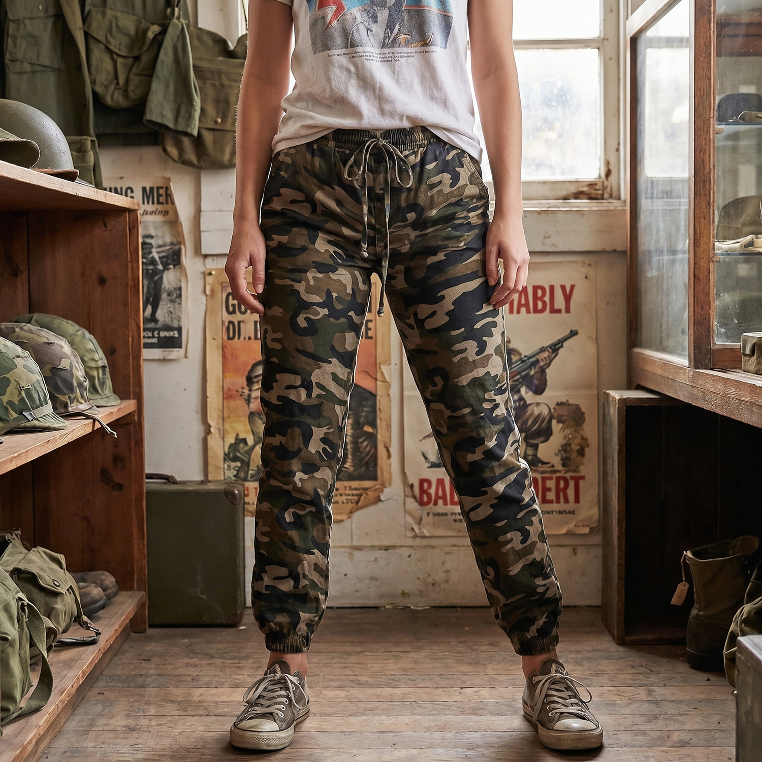 Pantalon Militaire Vintage Femme