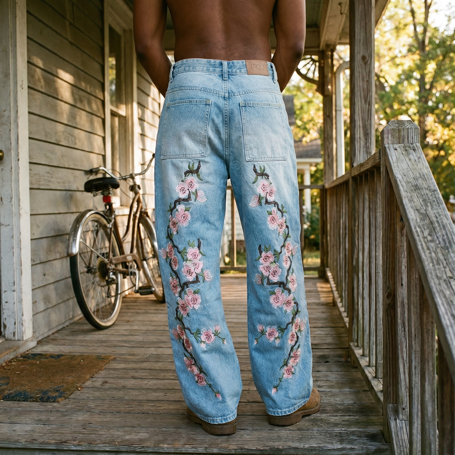 Jean Y2K Cherry Blossom